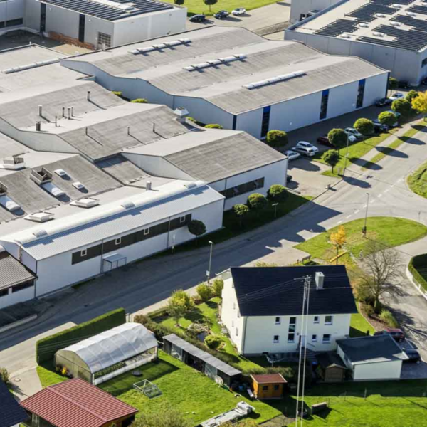 Luftbild des CB Kollinger Geländes.